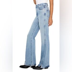 GOOD AMERICAN Good Curve Front Slit Bootcut Jeans Super High Rise